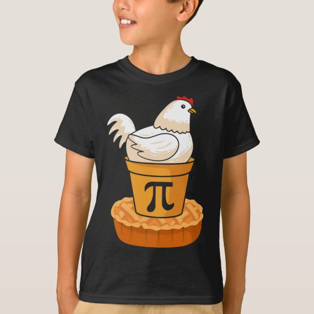 Funny Pi Day - Chicken Pot Paj - Matematik T Shirt (Framsida)