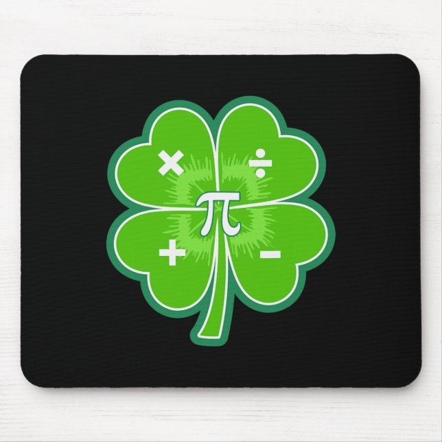 Funny Pi Day Math Patricks Day Luck Shamrock Green Musmatta (Framsidan)