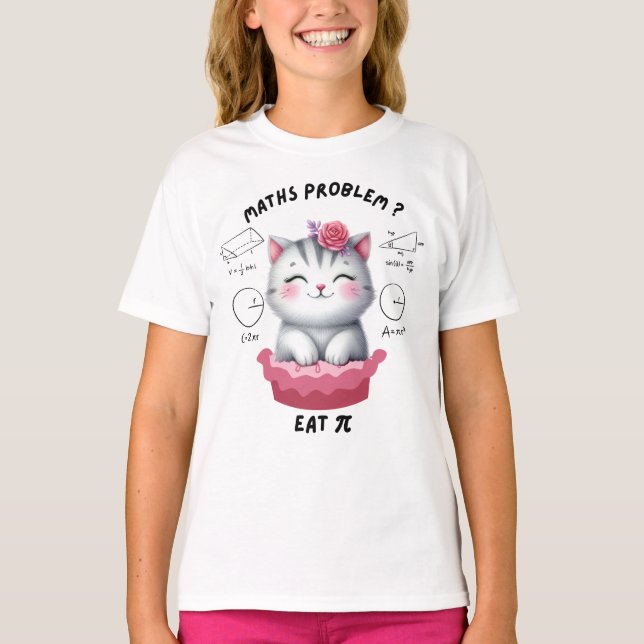 Funny Pi day-Math-problemet: ät pi T Shirt (Framsida)