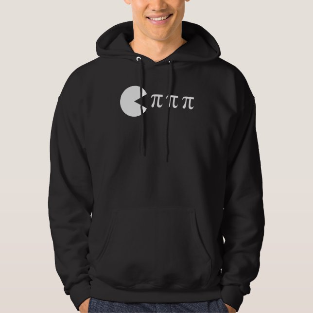 Funny Pi Day Math Science Ate Pi Symbol Hoodie (Framsida)
