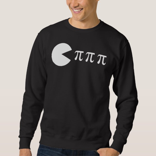 Funny Pi Day Math Science Ate Pi Symbol Lång Ärmad Tröja (Framsida)