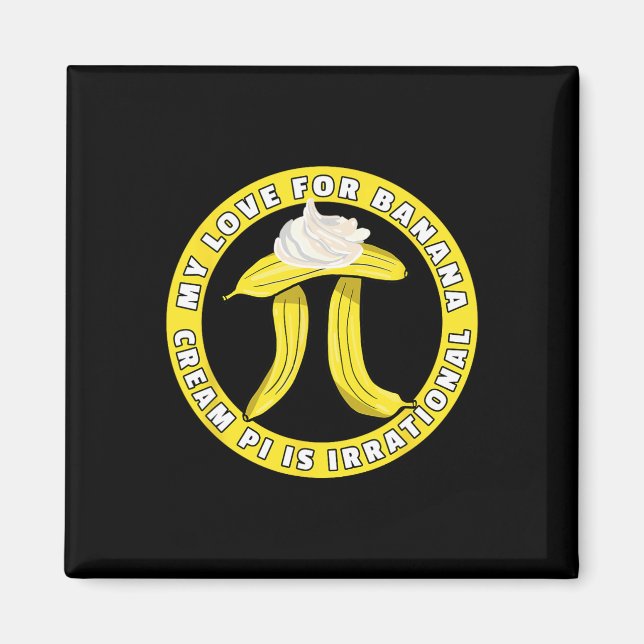 Funny Pi Day Pi Symbol Joke - Bynana Cream Paj Pun Magnet (Framsidan)