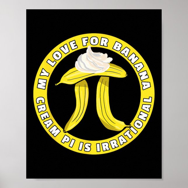 Funny Pi Day Pi Symbol Joke - Bynana Cream Paj Pun Poster (Framsidan)