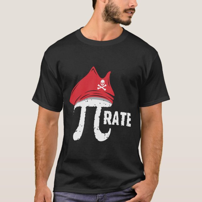 Funny Pi Day Pirat T Shirt (Framsida)