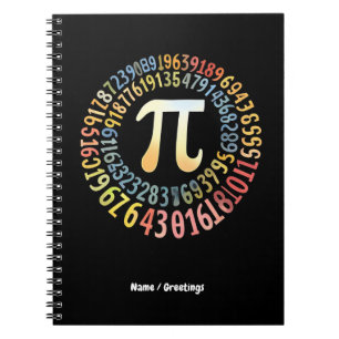 Funny Pi Day Spiral Numbers Coola Matematisk Anteckningsbok