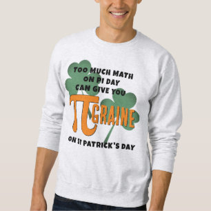 Funny Pi Day St patrick's day Math Lång Ärmad Tröja