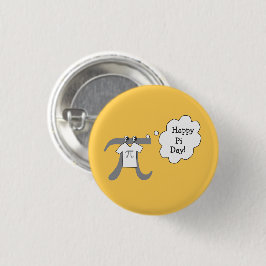 Funny Pi Guy - Lycklig Pi Day Knapp