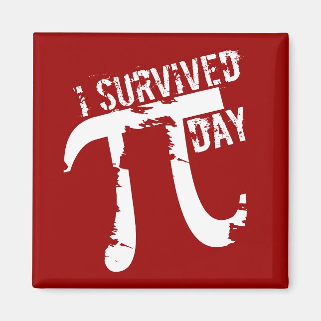 Funny Pi - Jag Överlevt Pi Day © Magnet (Framsidan)