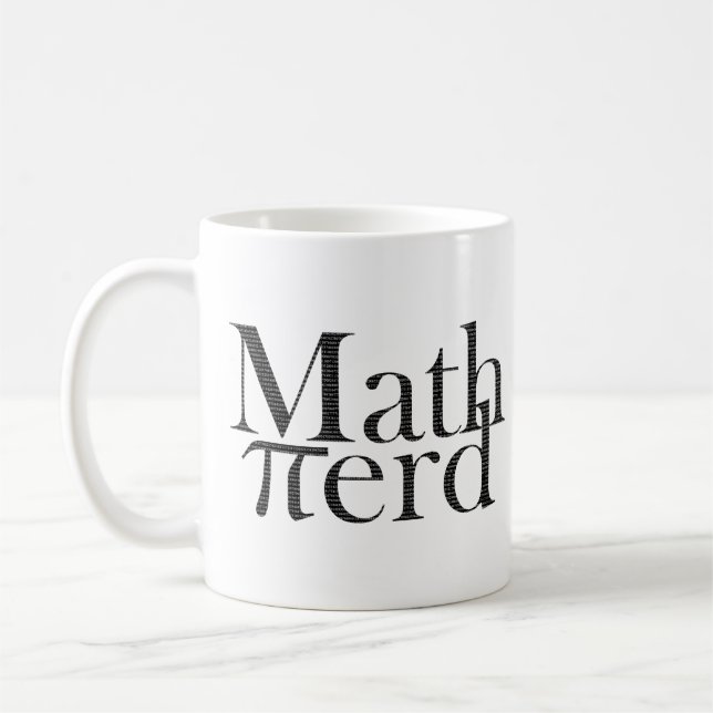 Funny Pi Math Nerd Science Teacher Black and White Kaffemugg (Vänster)