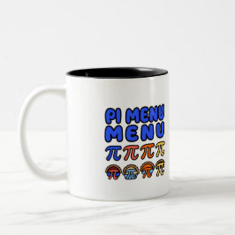 Funny Pi Menu Coffee Mug – Math Lover Gift Två-Tonad Mugg