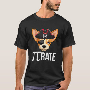 Funny Pi-Rate Chihuahua Lycklig Pi Dag 3.14 Math T Shirt