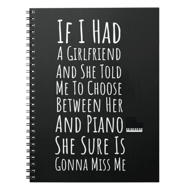 Funny Pianist Gifts For Men Piano Player Teen Boys Anteckningsbok (Framsidan)