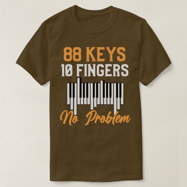 Funny Piano 88 Ivory Nycklar Player Pianist Musici T Shirt (Design framsida)