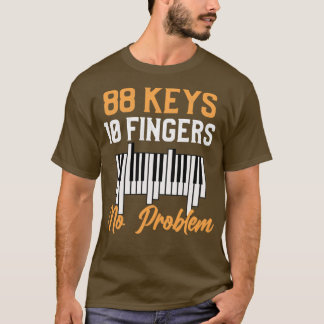 Funny Piano 88 Ivory Nycklar Player Pianist Musici T Shirt