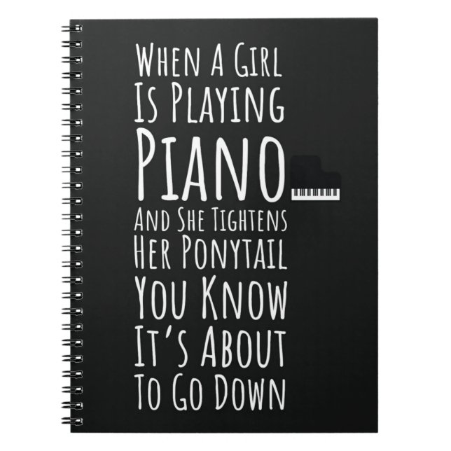 Funny Piano Gifts For Her Pianist Player Girls Anteckningsbok (Framsidan)