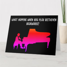 Funny Piano Joke Birthday Card Kort