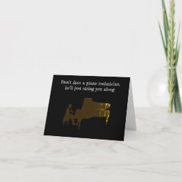Funny Piano Joke Birthday Card Kort
