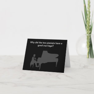 Funny Piano Joke Birthday Card Kort