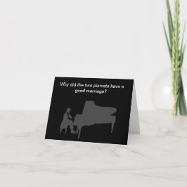 Funny Piano Joke Birthday Card Kort
