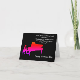 Funny Piano Joke Birthday Kort