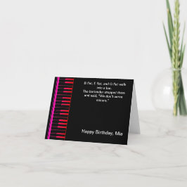 Funny Piano Joke Birthday Kort