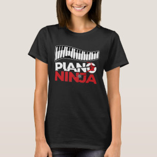 Funny Piano Ninja Music Älskare Pianist Tangentbor T Shirt