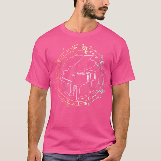 Funny Piano Player Gift Pianist Joke Keyboards Pia T Shirt (Framsida)