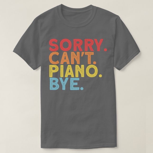 Funny Piano Player Music Älskare Retro Pianist Pre T Shirt (Design framsida)