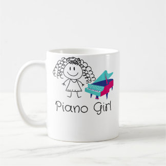 Funny Piano Player Tee For Women Girls Music Piano Kaffemugg