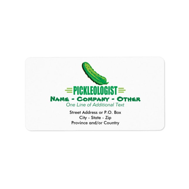 Funny Pickle Adressetikett (Framsidan)