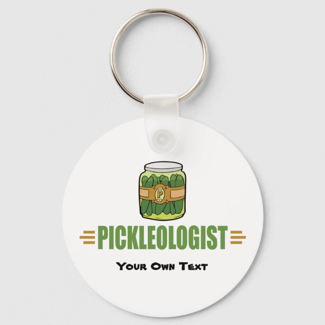 Funny Pickle Älskare Title PICKLEOLOGIST Nyckelring (Framsida)