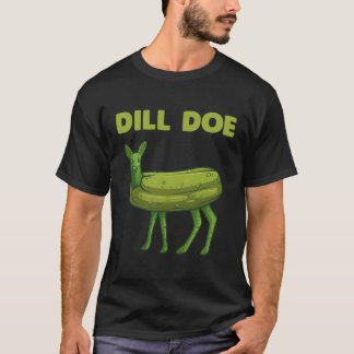 Funny Pickle Art Manar Women Dill Doe Hjort Grönt T Shirt