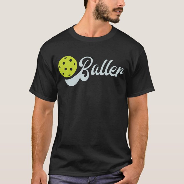 Funny Pickle Baller Team T Shirt (Framsida)