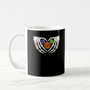 Funny Pickle Halloween Skeleton Händer Heart Pumpk Kaffemugg