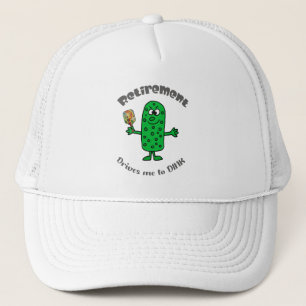 Funny Pickle Pickleball Player Pension Tecknad Keps