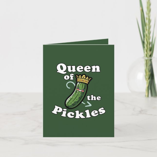 Funny pickle Queen customizable Kort (Framsida)
