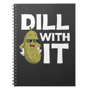 Funny Pickle Quote Vegetarian Food Pun Humor Anteckningsbok