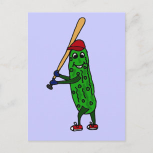 Funny Pickle spelar baskiska Tecknad Vykort