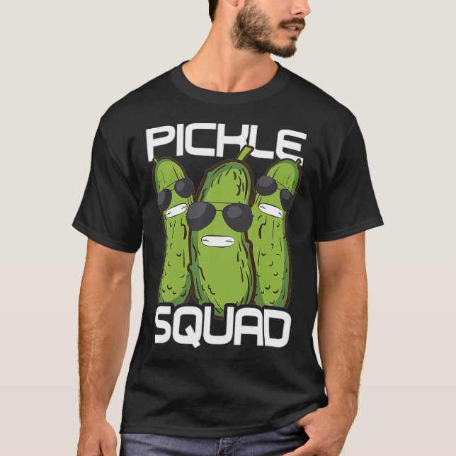 Funny Pickle Squad Novelty Gift Men Kids Big squad T Shirt (Framsida)