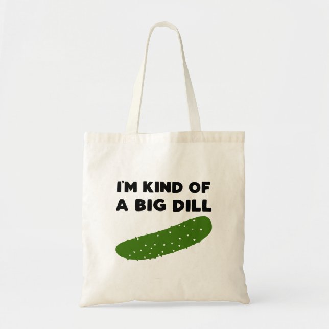 Funny Pickle Tote Bag Tygkasse (Framsidan)