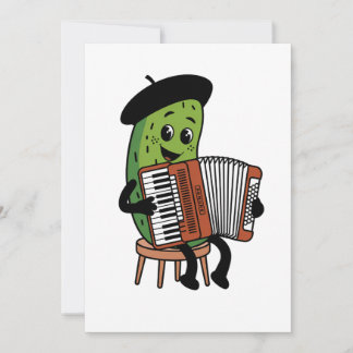 Funny Pickle-uppspelning, dragspelsdesign Tack Kort