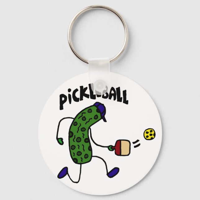 Funny Pickle-uppspelningspickleball Nyckelring (Framsida)