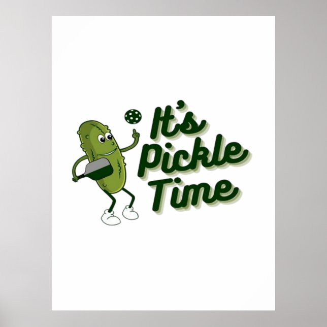Funny Pickle-uppspelningspickleball Poster (Framsidan)