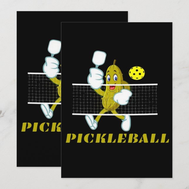 Funny Pickle-uppspelningspickleball Spara Datumet (Fram/baksida)