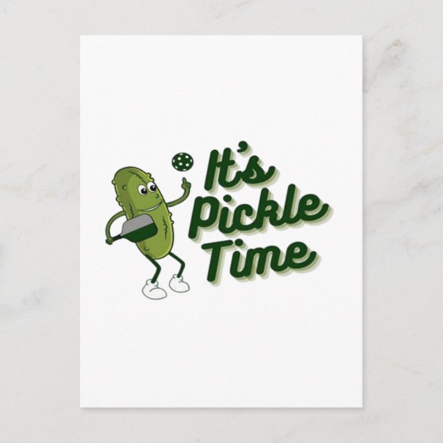 Funny Pickle-uppspelningspickleball Vykort (Framsida)