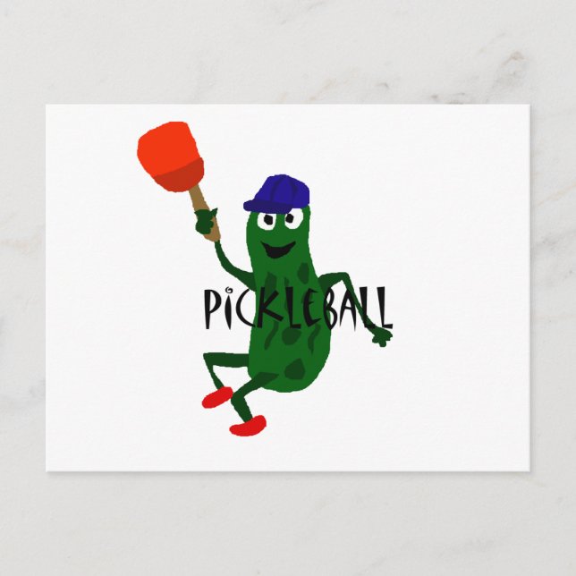 Funny Pickle-uppspelningspickleball Vykort (Framsida)