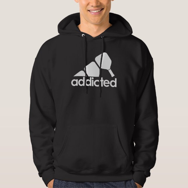 Funny Pickleball Addicted Hoodie (Framsida)