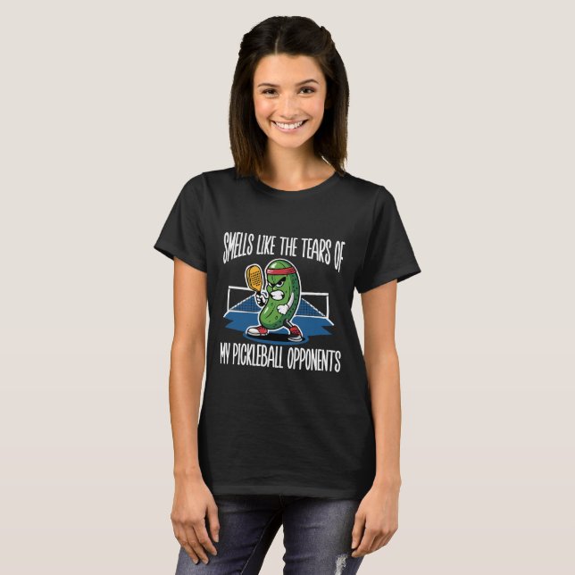 Funny Pickleball Älskare T Shirt (Hel framsida)
