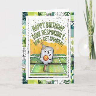 Funny Pickleball Birthday Card  Kort