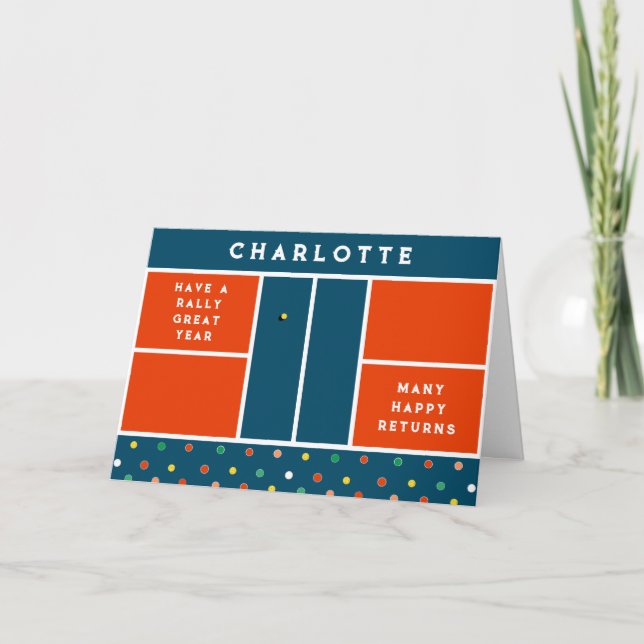 Funny Pickleball Birthday Kort (Framsida)